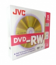 DVD-RW JVC 5 Pack Premium Slim Cases
